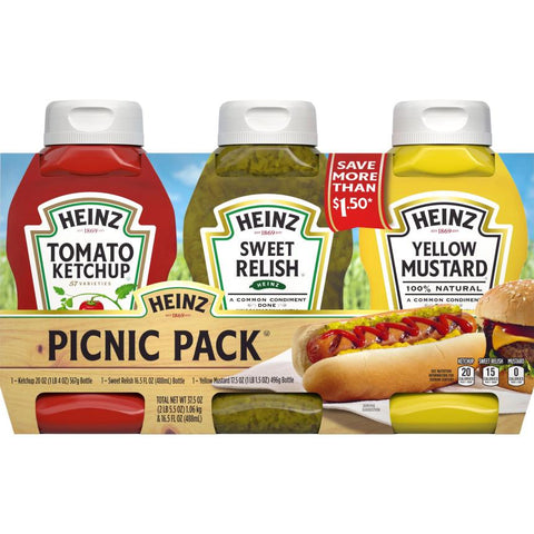 Picnic Pack, Ketchup, Mustard, Relish